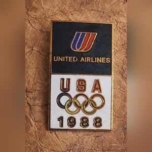 United Airlines Vintage 1988 Olympic Game Lapel Pin